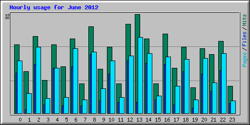 Hourly usage for June 2012