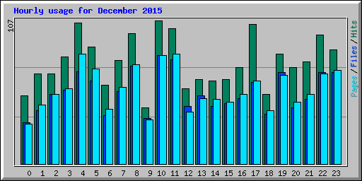 Hourly usage for December 2015