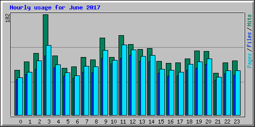 Hourly usage for June 2017